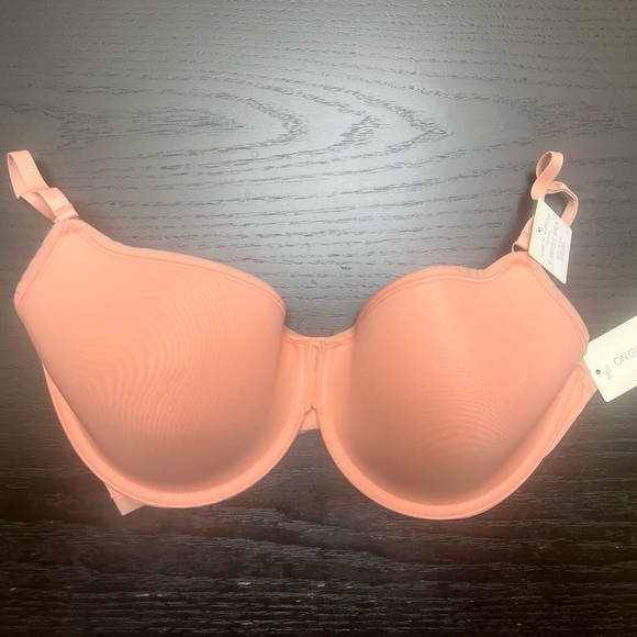 On Gossamer NWT Next to Nothing Micro T-Shirt Underwire Bra in Peach Pearl 36D - Picture 2 of 9